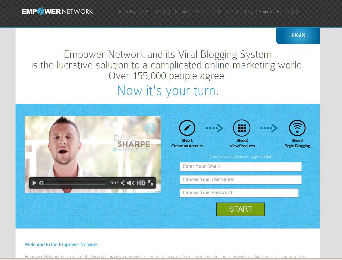Empower Network - Home Seite
